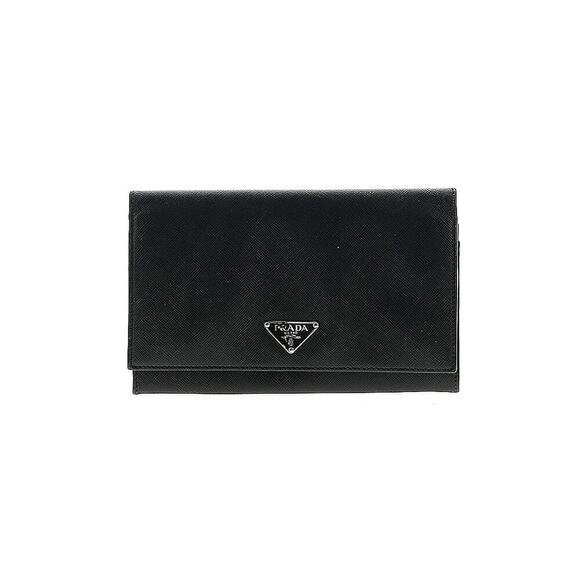 Prada Handbags - Prada Saffiano Continental Flap Wallet in Black